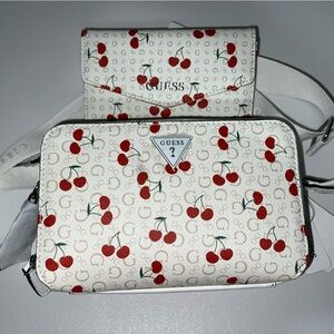 GUESS Cherry Pattern Crossbody Bag